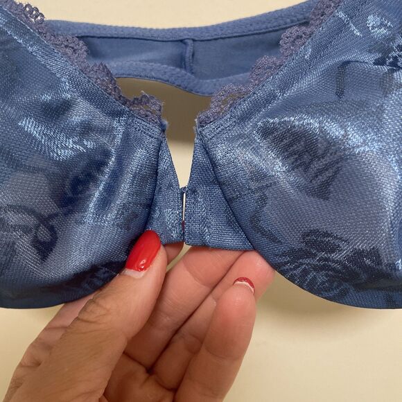 Vintage Bestform Bra 36b Unlined Blue Underwire Front Closure - Picture 3 of 7